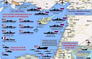 بارجات عسكرية في البحر الابيض المتوسط