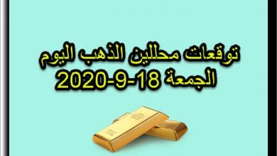 توقعات محللين الذهب اليوم الخميس 18 سبتمبر 2020