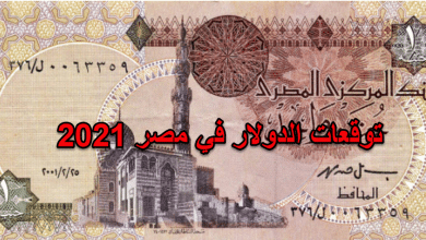 توقعات سعر الدولار 2021 في مصر