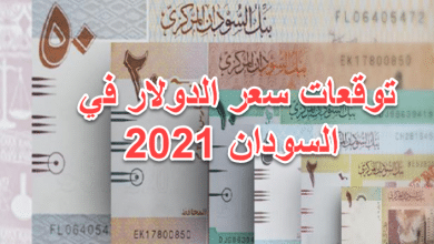صورة توقعات سعر الدولار في السودان 2021