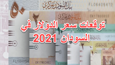 توقعات سعر الدولار في السودان 2021