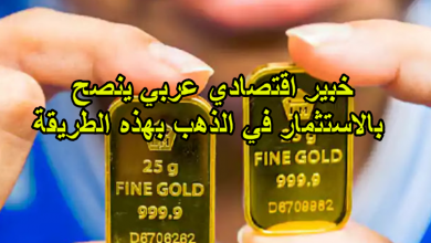 خبير اقتصادي عربي ينصح بالاستثمار في الذهب بهذه الطريقة