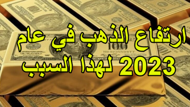 ارتفاع الذهب في عام 2023 لهذا السبب