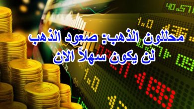 صعود الذهب لن يكون سهلاً الان